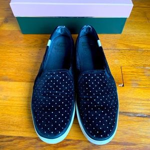 keds x kate spade new york triple decker glitter velvet sneakers in size 7